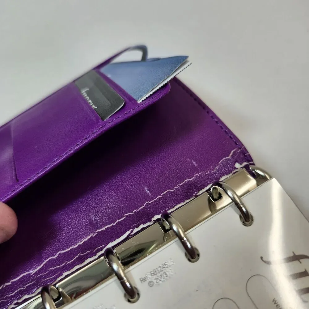 Filofax Mini Bloomsbury Organizer Deluxe Leather Purple Address Book Planner